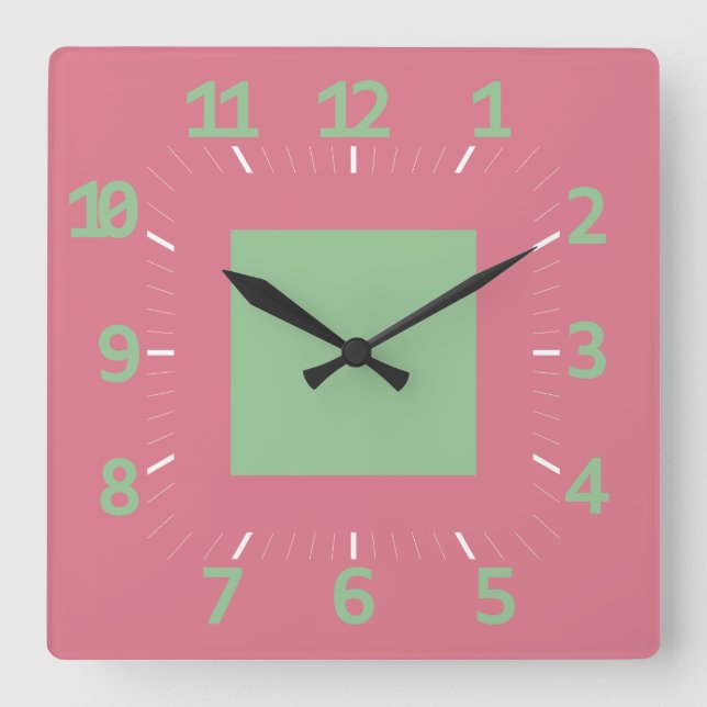 LOVE ART DECO STYLE BY MASANSER SQUARE WALL CLOCK (Front)