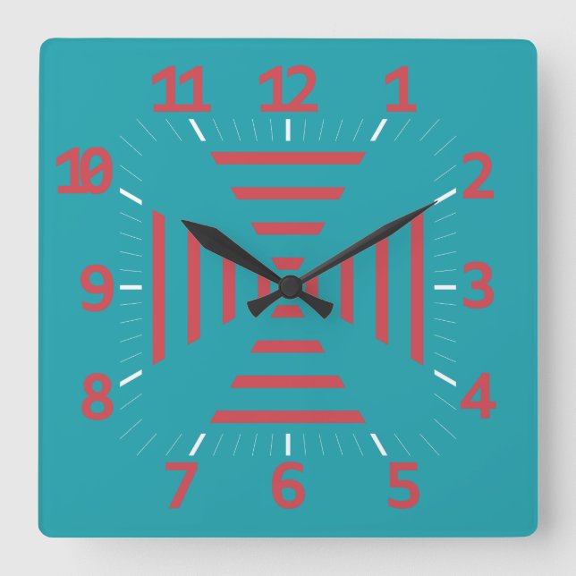 LOVE ART DECO STYLE BY MASANSER SQUARE WALL CLOCK (Front)