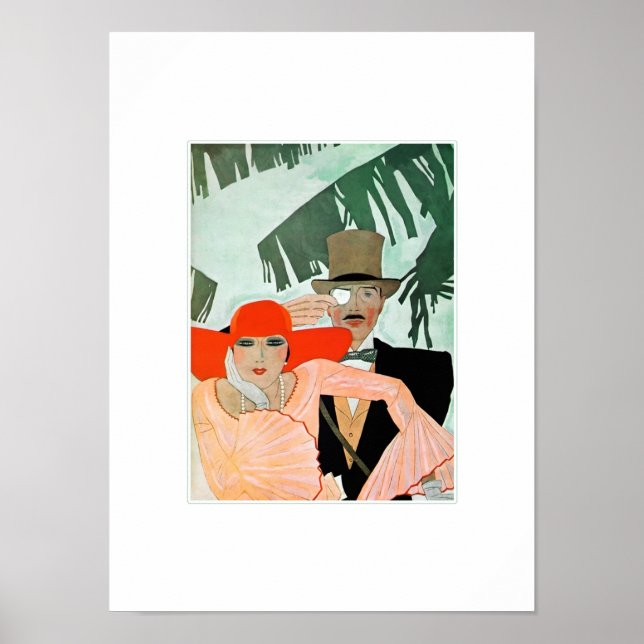 Love. Art Deco Valentine's Day Gift Print (Front)