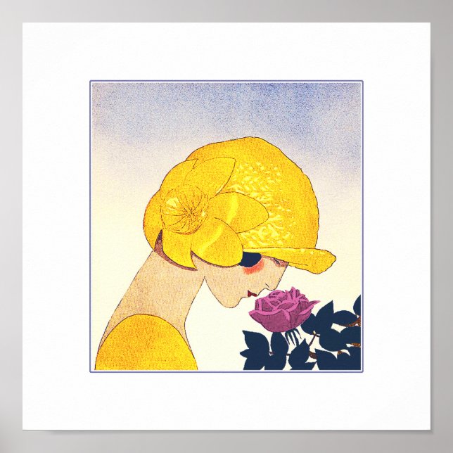 Love. Art Deco Valentine's Day Gift Print (Front)