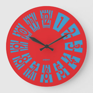 LOVE ART KLOCK BARS & INDIAN COLORS BY MASANSER LARGE CLOCK