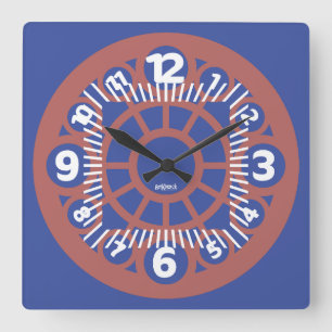 LOVE ART KLOCK CIRCLE ON CIRCLE BY MASANSER SQUARE WALL CLOCK