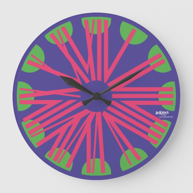 LOVE ART KLOCK CLASSIC OVERLAPPING NUMBERS BY MASA LARGE CLOCK (Front)