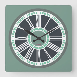 LOVE ART KLOCK CLASSIC RENAISSCOLORS BY MASANSER SQUARE WALL CLOCK