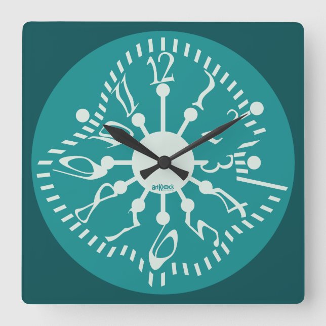LOVE ART KLOCK DEFORMED DAKILIANO BY MASANSER SQUARE WALL CLOCK (Front)