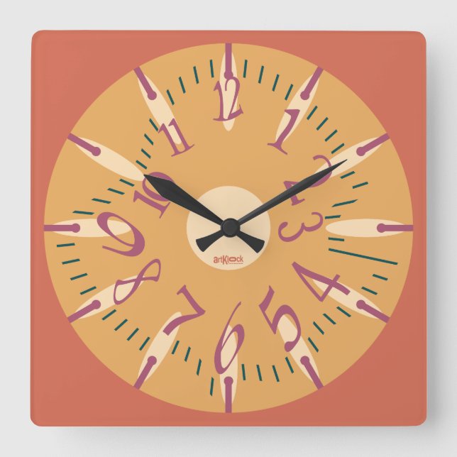 LOVE ART KLOCK DEFORMED DAKILIANO BY MASANSER SQUARE WALL CLOCK (Front)