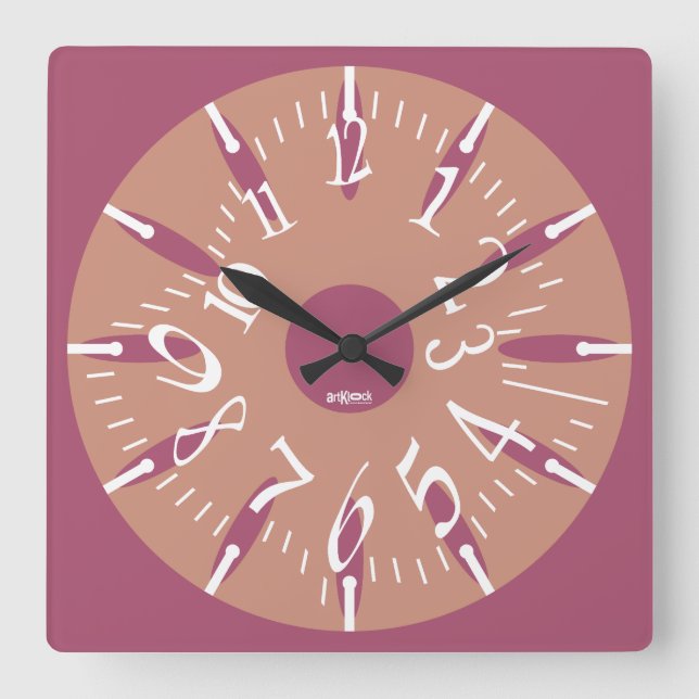 LOVE ART KLOCK DEFORMED DAKILIANO BY MASANSER SQUARE WALL CLOCK (Front)