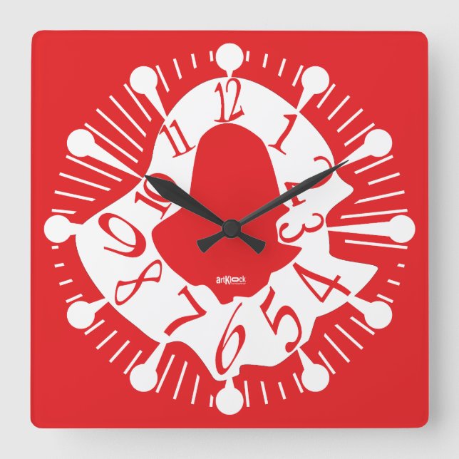 LOVE ART KLOCK DEFORMED DAKILIANO BY MASANSER SQUARE WALL CLOCK (Front)