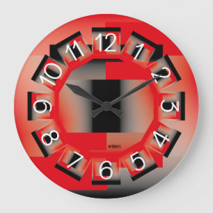 LOVE ART KLOCK DEGRADES PRIMARY +COLOR BY MASANSER LARGE CLOCK