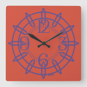LOVE ART KLOCK FANTASY COLORS BY MASANSER SQUARE WALL CLOCK