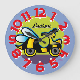 LOVE ART KLOCK MOTORCYCLE AVISPA BY MASANSER LARGE CLOCK