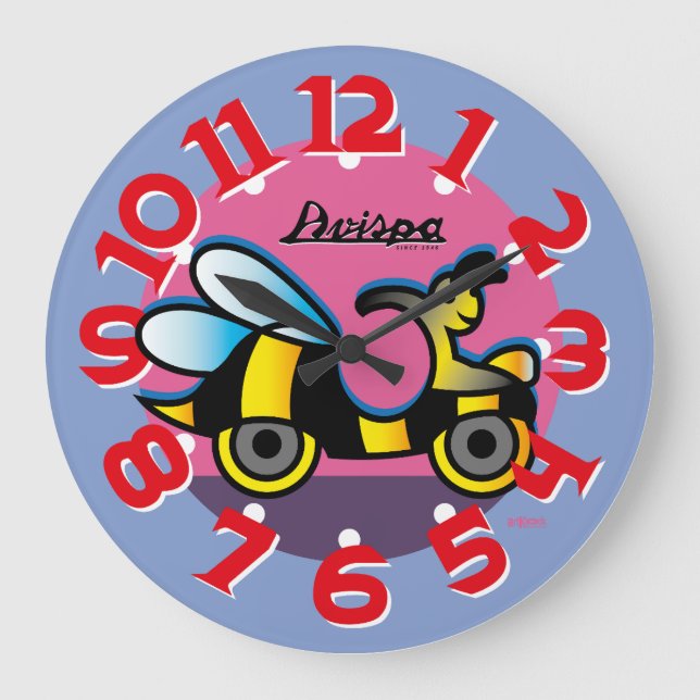 LOVE ART KLOCK MOTORCYCLE AVISPA BY MASANSER LARGE CLOCK (Front)