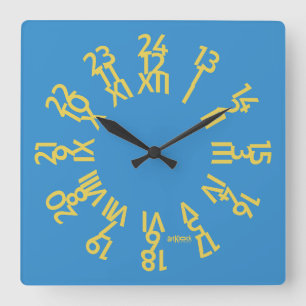 LOVE ART KLOCK NUMBER MODERN MIX CLASSICS BY MASAN SQUARE WALL CLOCK