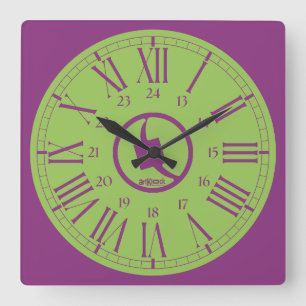 LOVE ART KLOCK TENS AND CIA BY MASANSER SQUARE WALL CLOCK