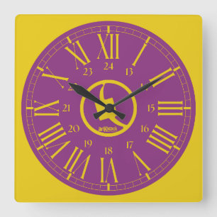 LOVE ART KLOCK TENS AND CIA BY MASANSER SQUARE WALL CLOCK