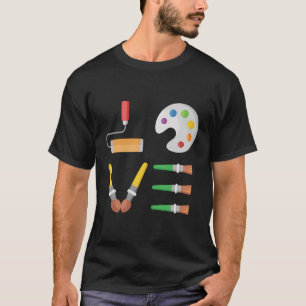 Love Art Paint Palette And Brush For Artist Painte T-Shirt