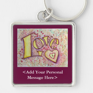 Love Art Painting with Keychain Customised Words