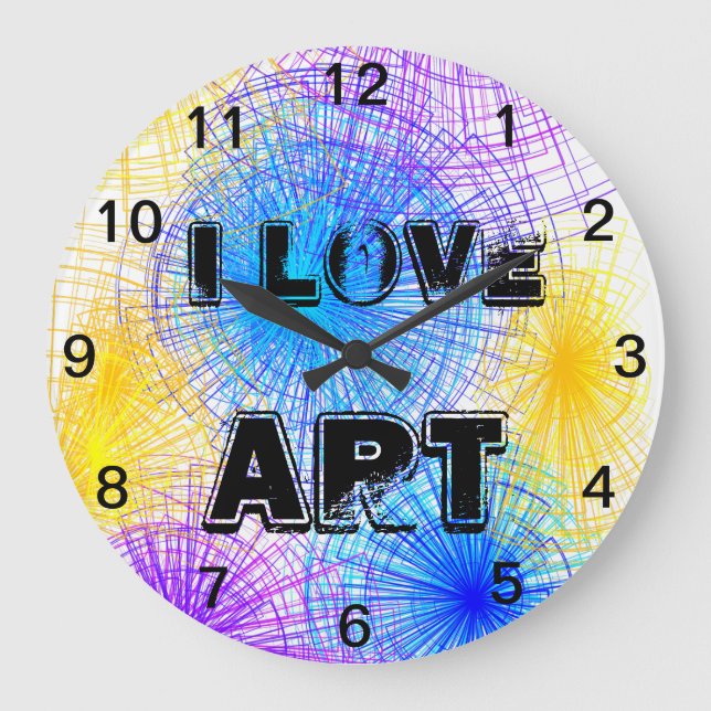 Love Art Spirals Wall Clock (Front)