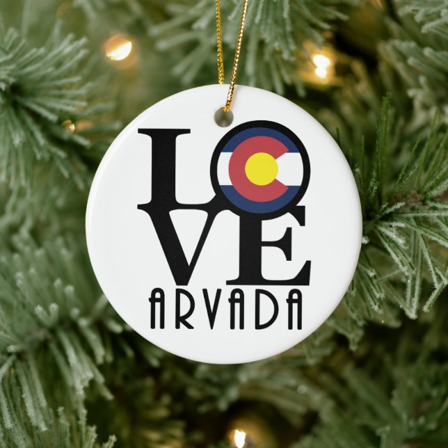 LOVE Arvada Ceramic Ornament (Tree)