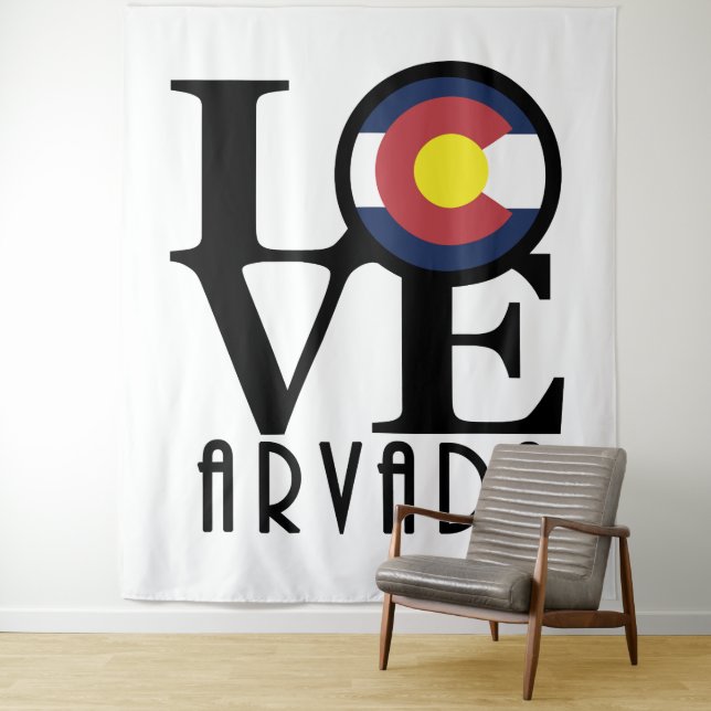 LOVE Arvada Colorado Tapestry (In Situ)