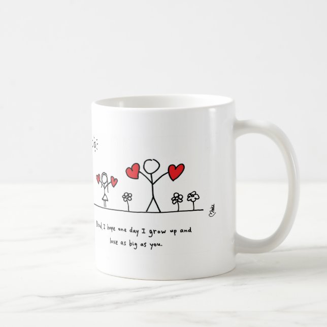 Love as Big as Dad - by Hearts and All Coffee Mug (Right)