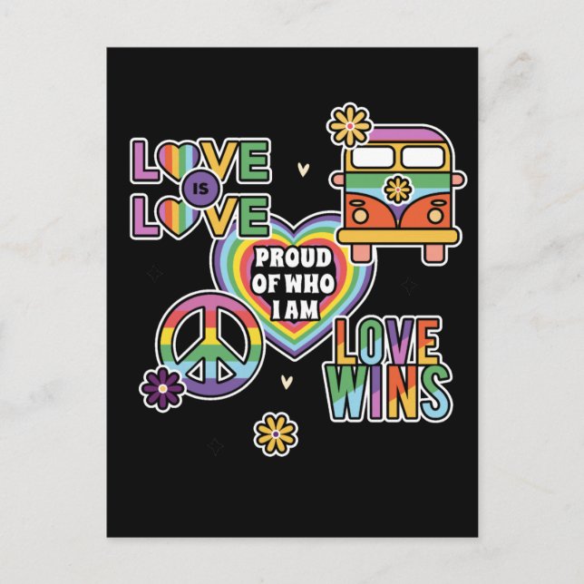 Love as love. Proud of who Iam. LGBT+pride.  Postcard (Front)