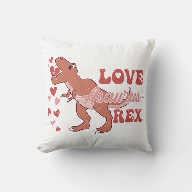 Love-Asaurus Rex Funny Cushion (Front)