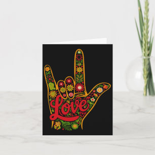 Love Asl Deaf Melanin African American Black Histo Card