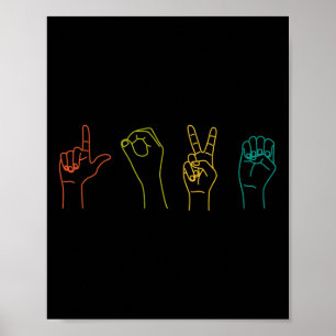 Love ASL Sign language Alphabet Valentines Day Gif