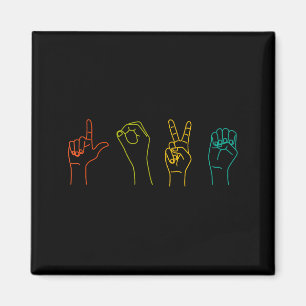 Love Asl Sign Language Alphabet Valentines Day Gif Magnet
