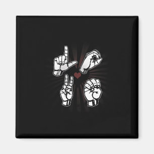 Love ASL Sign language Valentines Day 2021 Gift Fo Magnet