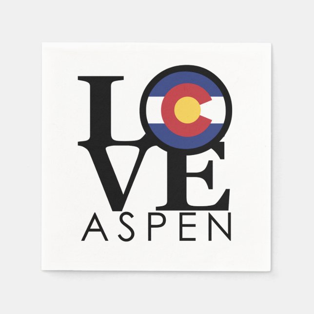 LOVE Aspen Colorado Napkin (Front)