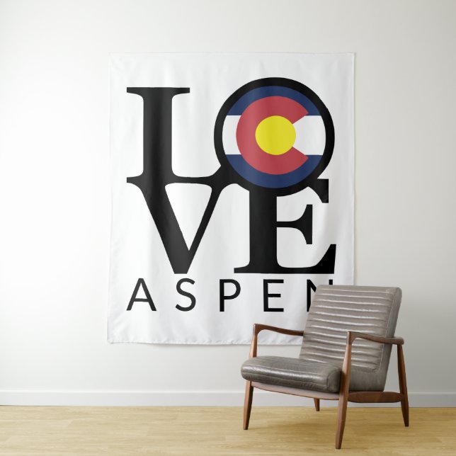 LOVE Aspen Colorado Tapestry (In Situ)
