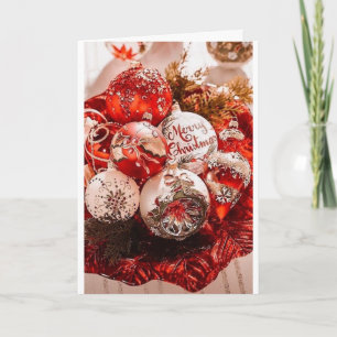 LOVE AT CHRISTMAS WITH BEAUTIFUL DECORATIONS TOO HOLIDAY CARD
