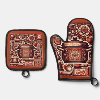 Love at First Bake Oven Mitt & Pot Holder Set