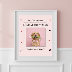 Love at First Bark Personalized Dog  Poster