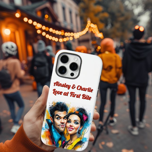 Love at First Bite Colourful Vampire Couple Case-Mate iPhone Case (Creator Uploaded)
