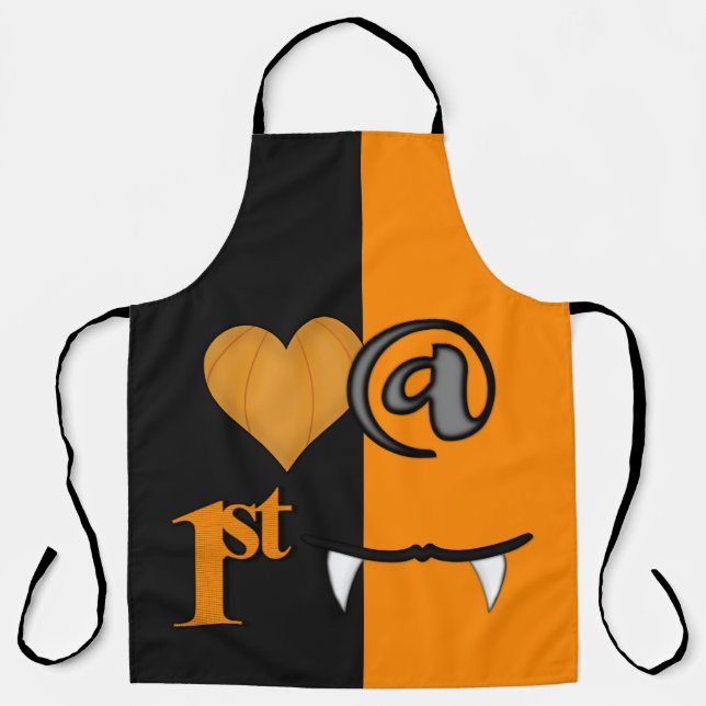 Love At First Bite Halloween Apron (Front)
