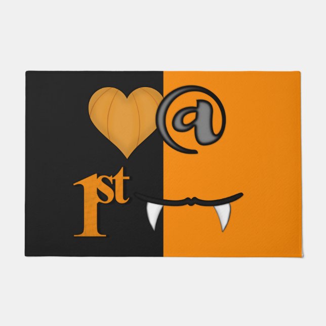 Love At First Bite Halloween Doormat (Front)