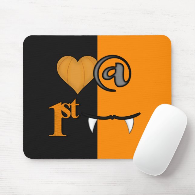 Love At First Bite Halloween Mouse Pad (With Mouse)