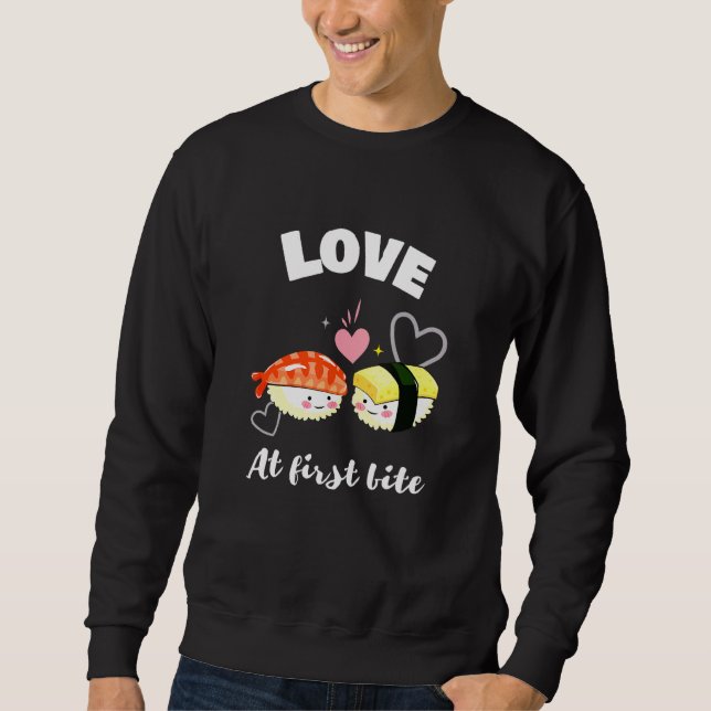 Love At First Bite - Maki Sushi Design Sweatshirt (Front)