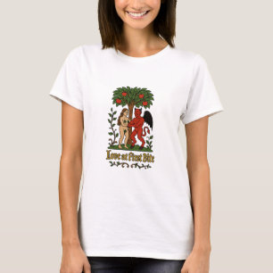 Love at First Bite – Mediaeval Devil & Eve Meme T-Shirt