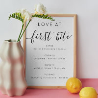 Love at first bite. Minimalist dessert wedding