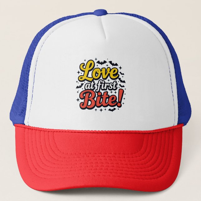 Love At First Bite Trucker Hat (Front)