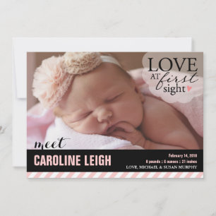 Love at First Sight Baby Announcement