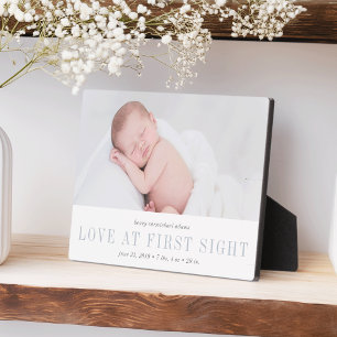Love at First Sight Baby Photo Plaque
