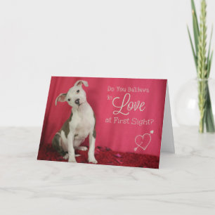 Love at first sight puppy love card