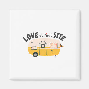 Love At First Site Rv Camping Gear - Funny Rv Camp Magnet