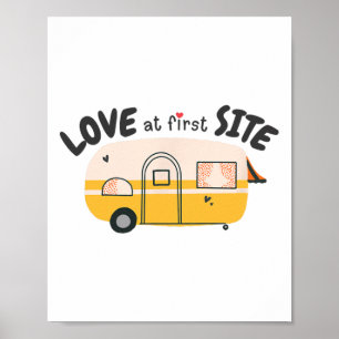 Love At First Site Rv Camping Gear - Funny Rv Camp Poster