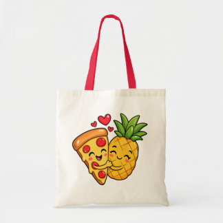 Love at First Slice - Pizza Meets Pineapple Tote Bag